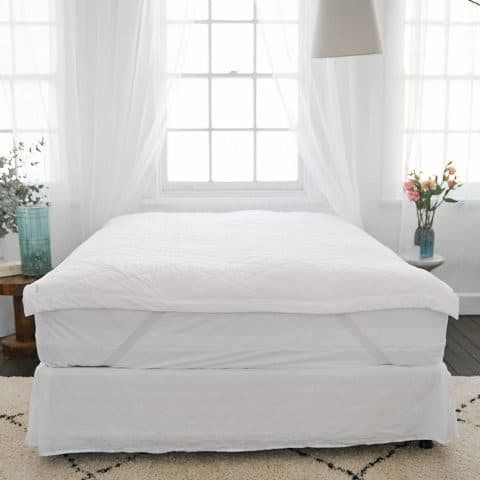 certified organic cotton quilted mattress protector by ecoLinen