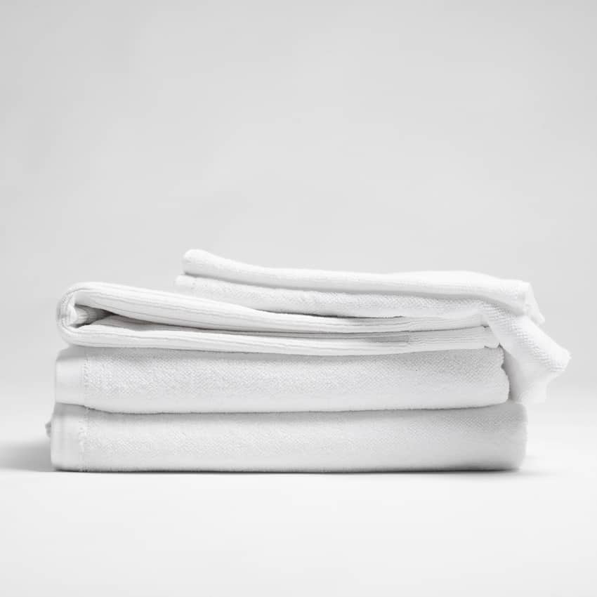 ecoLinen white organic cotton towels