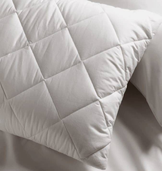 Organic Cotton Quilted Pillow Protector Pairs